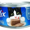 Alimento Felix Paté para gato adulto todos los tamaños sabor pescado y atún de 156 g