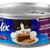 Alimento Felix Paté para gato adulto sabor pavo y menudencias de 156g